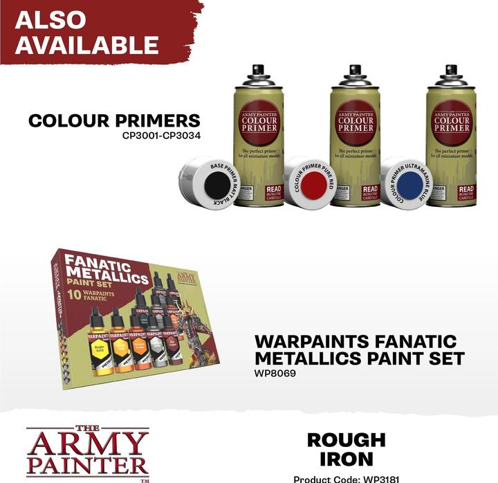 Image du produit The Army Painter Peinture métallique Warpaints Fanatic Metallic : Rough Iron 18 ml