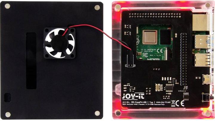 Image du produit Joy-it Joy it SBC Case Convient pour : Raspberry Pi couvercle GPIO amovible, incl. refroidisseur actif
