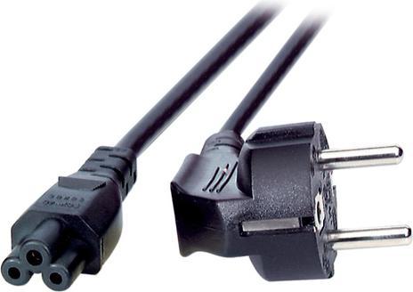 Produktbild EFB Elektronik Netzleitung CEE 7/7 90°-C5 180°,schwarz, 5 m, 3 x 0.75 mm², 2.5 A / 250 V VDE geprüft (5 m)