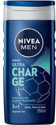 Actual product image NIVEA MEN Shower gel for men Ultra Charge (Shower Gel) 250 ml (250 ml)