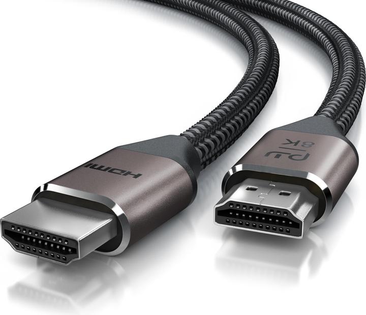 Actual product image Primewire HDMI Cable 2.1, Type A, UHD 8k 7680 x 4320 @ 120 Hz, 4k @ 240 Hz, DSC, Ethernet, HDR eARC VRR ALLM (2 m, HDMI)