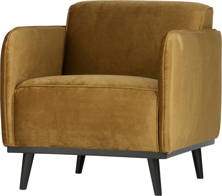 BePureHome Fauteuil Statement Fluweel Honinggeel