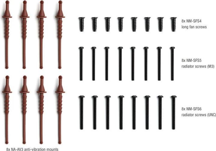 Valori nutrizionali e ingredienti Noctua NA-IS1-12 Abstandhalter für 120-mm-Lüfter - 2er-Set