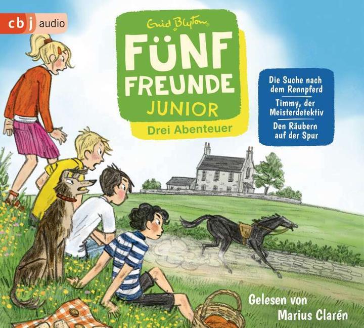 Produktbild Fünf Freunde JUNIOR - Drei Abenteuer - Die Suche nach dem Rennpferd. Den Räubern auf der Spur. (Enid Blyton, Marius Clarén, Elisabeth Lang, Deutsch)