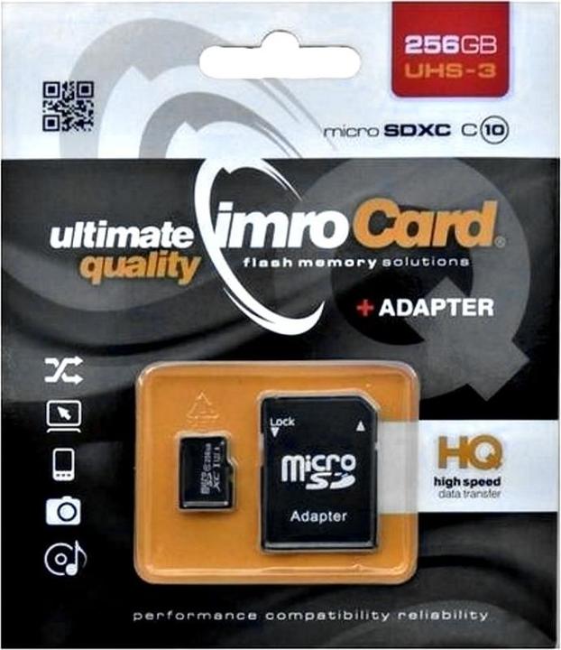 Image du produit IMRO 10/256GB ADP (256 Go, microSDXC, U3, UHS-I)