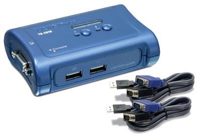 Actual product image Trendnet 2-Port USB KVM Switch w/Kit