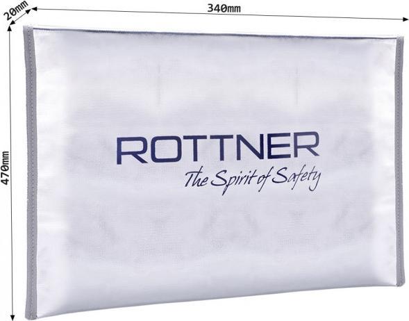Produktbild Rottner feuerfeste Dokumententasche Fire Proof Bag DIN A3 (A3, 1 x)