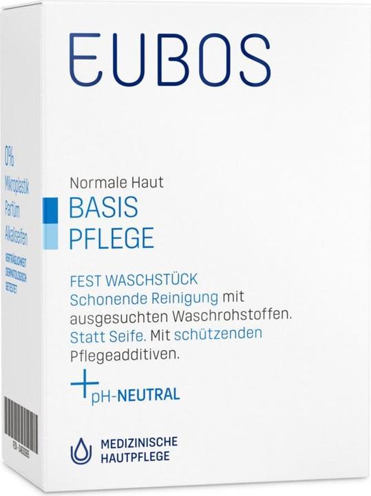 Actual product image Eubos Soap solid unscented blue (Soap lotion)