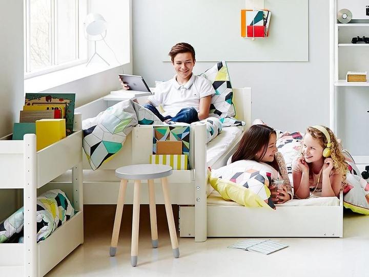 Produktbild Flexa MDF Bett 90x200 mit Gästebett weiss-weiss (90 x 200 cm)