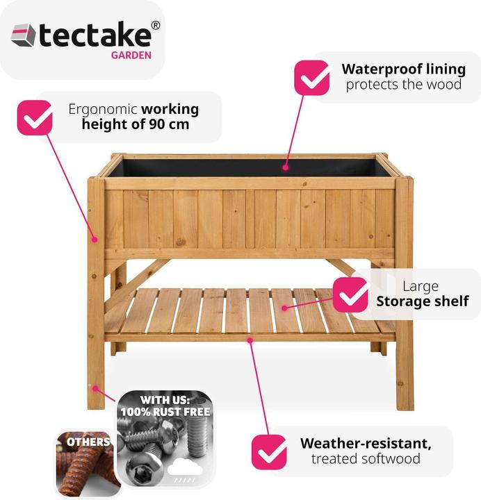 Produktbild tectake Hochbeet