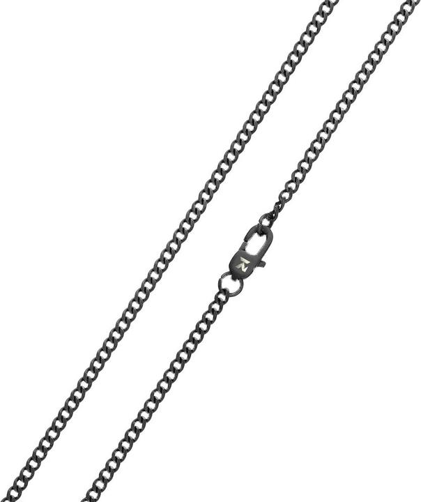 K12 - Black Cuban Chain - 2 mm (ohne Messing, Chirurgenstahl 316L)