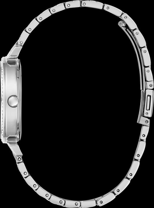 Actual product image Guess P SLV CS W/ CRYS / SUN SLV GLITZ DL / P SLV BRCT W/ CRYS Wristwatch (Watch with gemstone, 32 mm)