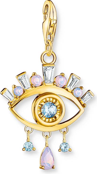 Thomas Sabo Charm-Anhänger Blaues Auge Vergoldet (925er Silber)