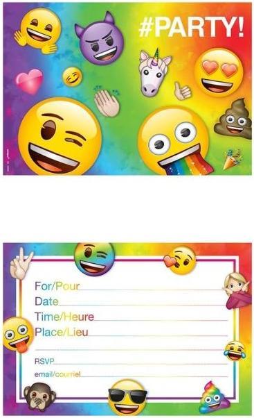 Produktbild Haza Witbaard Einladungen Emoji, 8st.