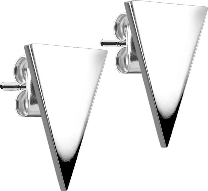 Star Piercing Ohrstecker silber dreieck (Chirurgenstahl 316L, ohne Messing)