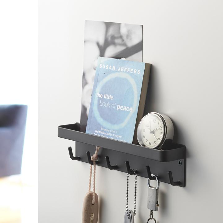 Actual product image Yamazaki Magnetic key rack with SMART shelf