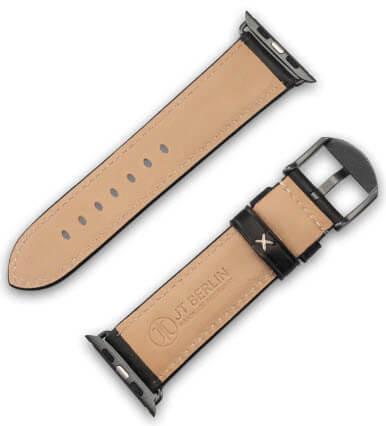 Actual product image JT Berlin Apple Watch 42/44/45/49mm - Charlie black (42 mm, 44 mm, 45 mm, 49 mm, Genuine leather)
