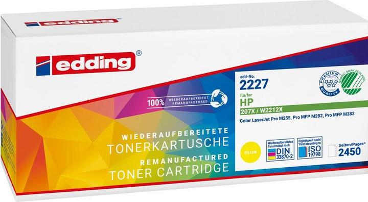 Image du produit Edding EDD-2227 toner jaune compatible avec HP 207X (W2212X)