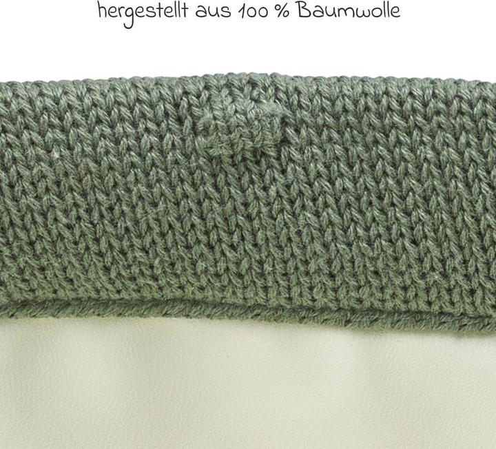Produktbild Meyco Wickeltichkörbchen small Mini Knots forest green
