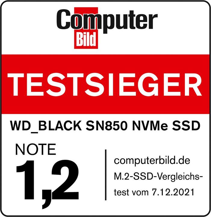 Image du produit WD Noir SN850 NVMe 2TB Heatsink (2000 Go, M.2 2280)