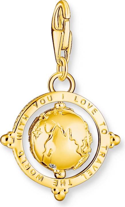 Image du produit Thomas Sabo Charm pendentif globe multicolore en plaqué or (Argent 925)