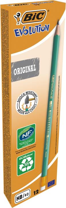 Actual product image Bic Ecolutions 650/655 pencil with eraser (2 mm, HB, 12 x)