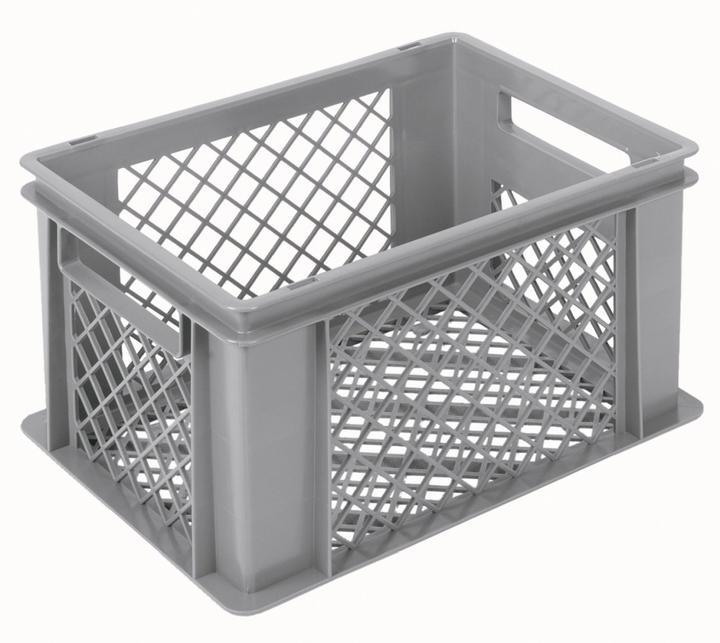 Produktbild Linum Behälter grau 40x30x22cm Standard Boden und Wände perforiert (40 x 30 x 22 cm)