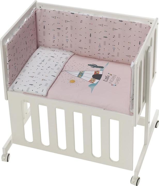 Don Algodon Co-Sleeping Cradle Minana - White Beech +Bedding+Clothing+Mattresses - - Pink