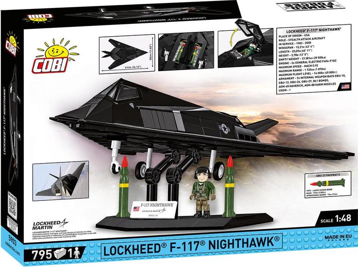 Actual product image Cobi F-117 Nighthawk / 795 pcs.