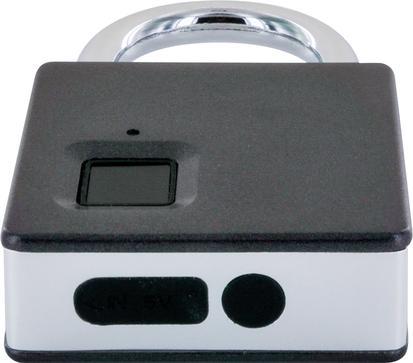 Produktbild Schwaiger Fingerprint Schloss m. Stahlbügel + Notfallschlüss