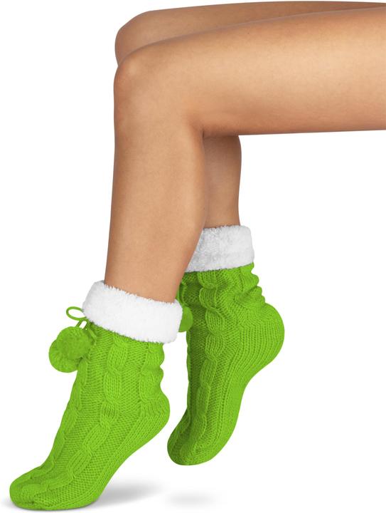 Produktbild Normani Strick-Hausschuhe mit Bommeln und ABS (Einzelpack, 40 - 44)
