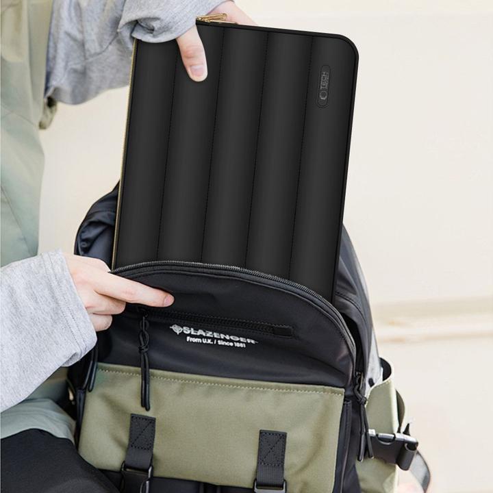 Immagine prodotto Tech-Protect Puffy Laptop Sleeve 13-14" with accessory pouch - Black (14")