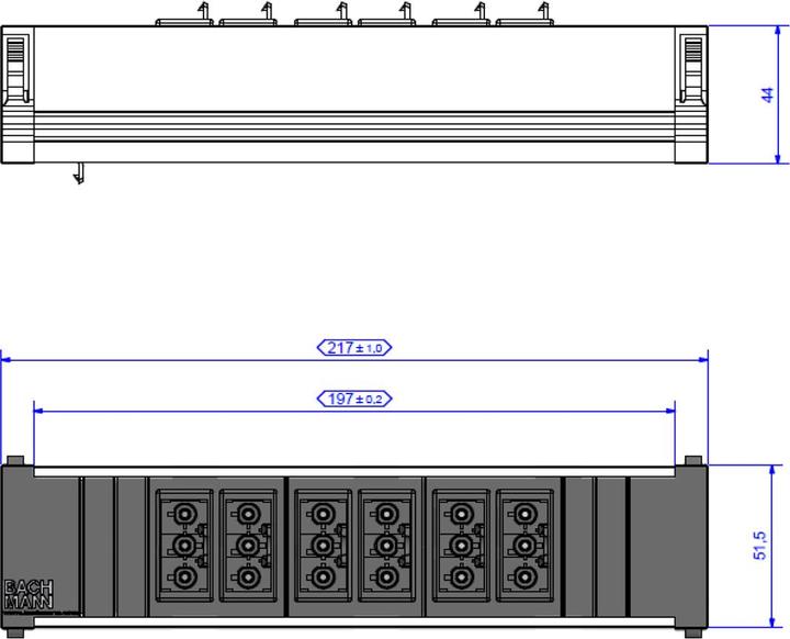 Produktbild Bachmann Consolidation Point 6xGST18 schwarz Strom GST18 (6 x, GST18, 0 m)