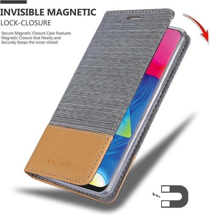 Produktbild Cadorabo Book Jeans Optik Cover (Samsung Galaxy A10, HTC One M10)