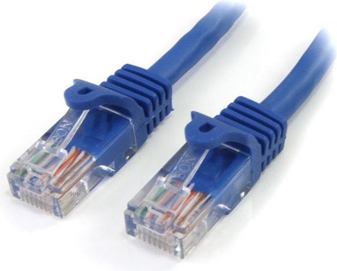 Actual product image StarTech Cat5e Patch Cable with Snagless RJ45 Connector - Network Cable 5m - Blue (U/UTP, CAT5e, 5 m)