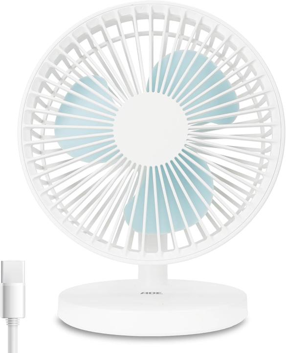 Image du produit ADE USB-Tischventilator mit Akku und 3 Stufen (40 dB)