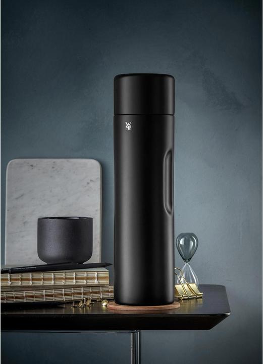 Produktbild WMF Thermosflasche 1,0l Motion Tee Kaffee Thermosflasche Edelstahl schwarz (1 l)