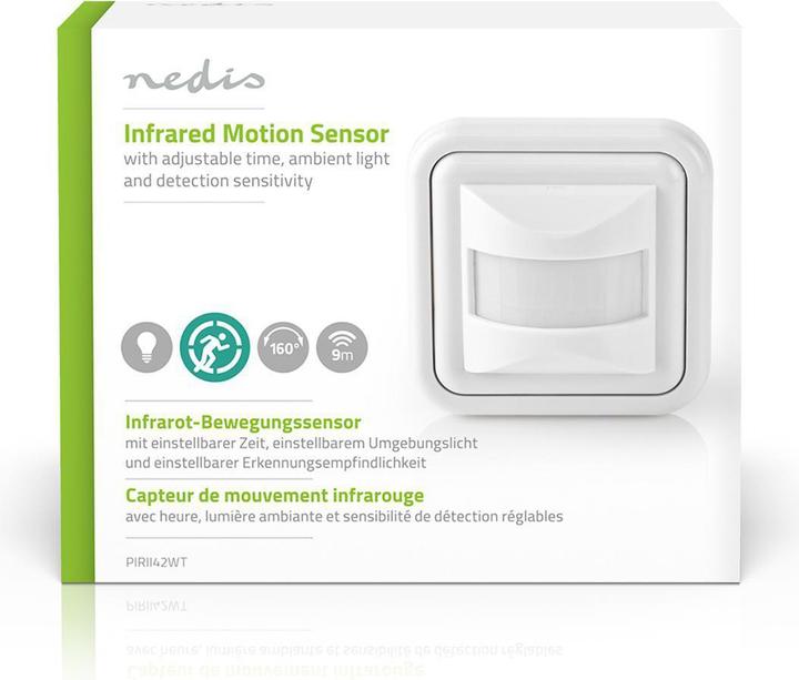 Image du produit Nedis Détecteur de mouvement intérieur 2-Wire / 3-Wire 160 ° 5-200 W 200 W 500 W 3-2000 Lux Technologie (9 m)