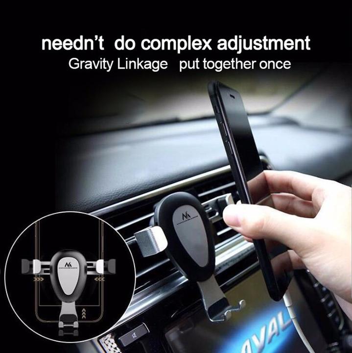 Actual product image Maclean Universal Gravity Mobile Phone Holder Car 360 Rotatable 2 in 1 Mounting - Ventilation or Windscreen