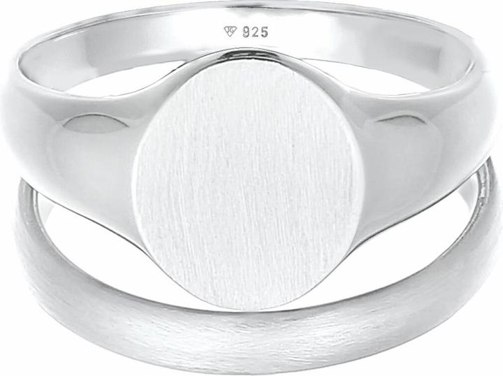 Immagine prodotto Kuzzoi Anello a fascia, set di anelli, anello con sigillo (54, 925 Argento)