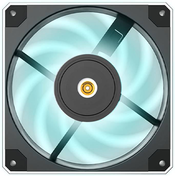 Actual product image Montech Metal120 PWM fan - 120 mm, black (120 mm, 1 x)