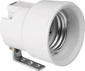 Actual product image Electroplast Porcelain socket E27 with metal bracket
