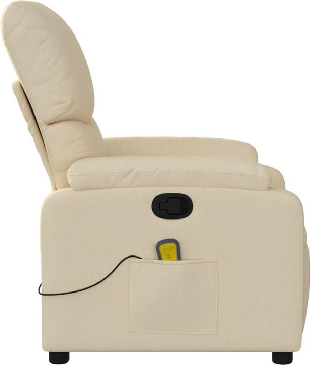 Immagine prodotto VidaXL Poltrona massaggiante in tessuto color crema,Colore: Crema,Materiale: Tessuto (100