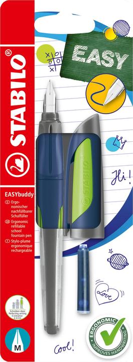 Produktbild STABILO EASYbuddy Füllfederhalter Kartuschenfüllsystem Schwarz, Limette 1 Stück(e) (Limette, Schwarz, 1 x)