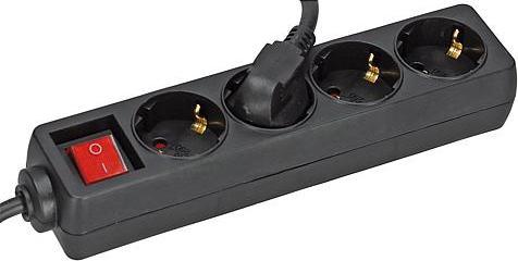 Produktbild Eltric 4-fach Steckdosenleiste mit Schalter 1,5m schwarz (4 x)