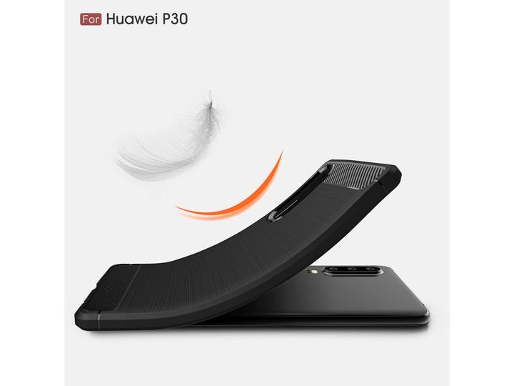Produktbild Screenguard Huawei P30 Hülle Carbon Brushed Soft TPU (Huawei P30)