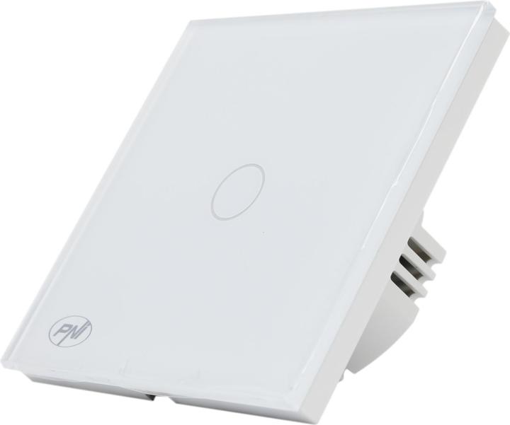 Produktbild PNI Einfacher Leiterschalter und Kreuzschalter mit Touch CS101W aus Glas, weiss mit LED-Anzeige, 800W