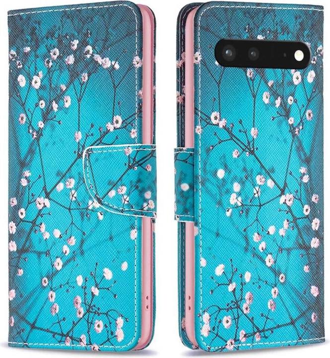 Cover-Discount Google Pixel 7 - cover in pelle con fiori (Google Pixel 7)