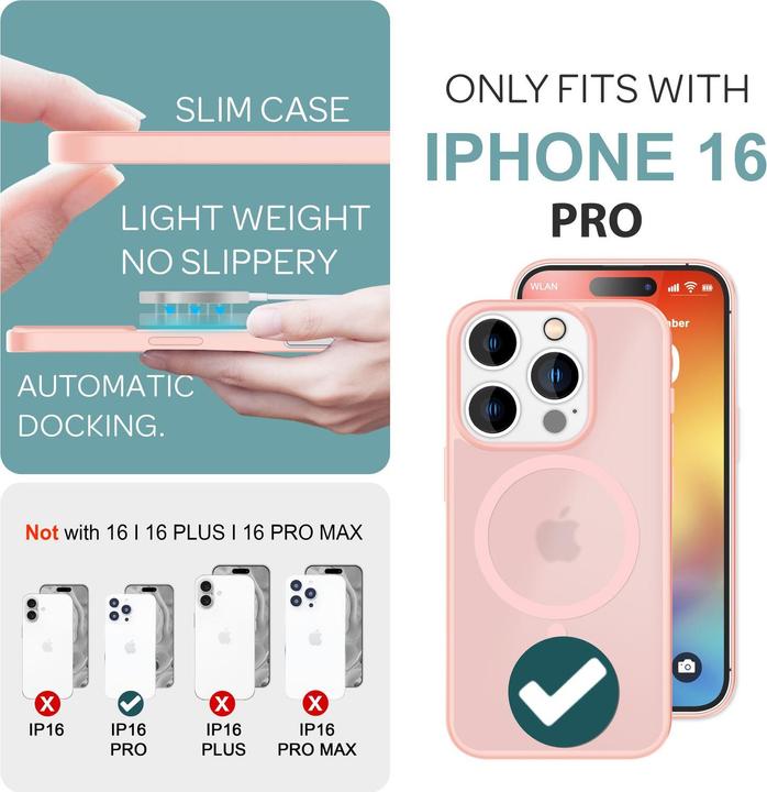 Image du produit Nalia Étui hybride mat avec fonction MagSafe (Apple iPhone 16 Pro)