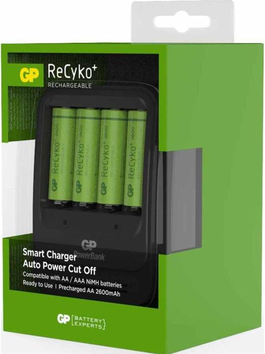 Produktbild GP Batteries ReCyko+ PB570 Smart Charger (4 Stk., AAA, AA, 2600 mAh, Ladegerät inkl. Akku)